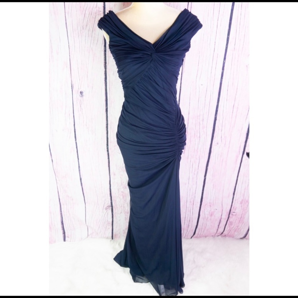 Tadashi Shoji Navy Blue Formal Dress